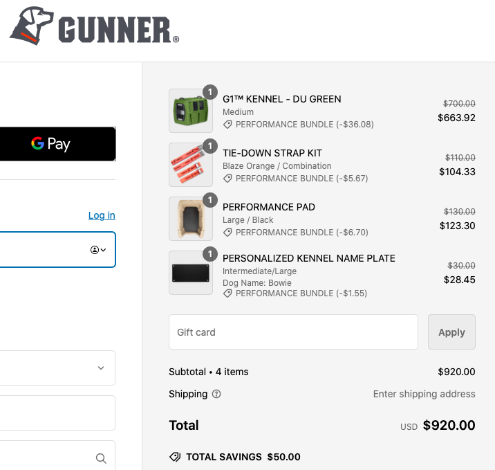 Appstle | Gunner Kennels Pet Supply Shopify Product Bundle Strategy Breakdown Appstle | Gunner Kennels Pet Supply Shopify Product Bundle Strategy Breakdown