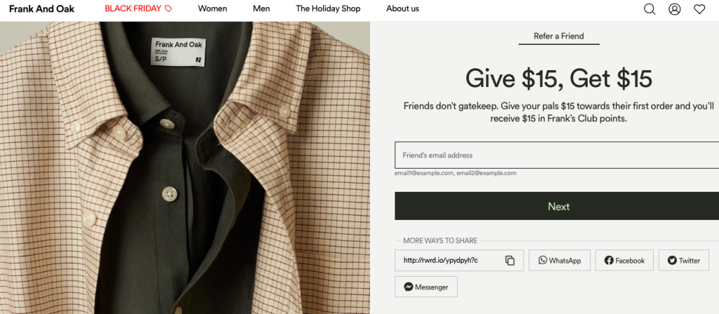 Appstle | Shopify Plus Loyalty Program Breakdown - Frank And Oak On Shopify Plus Appstle | Shopify Plus Loyalty Program Breakdown - Frank And Oak On Shopify Plus