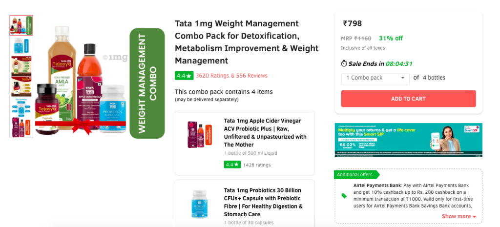 Appstle | Tata 1mg Health And Wellness Product Bundling Strategy Breakdown (Tips for Shopify) Appstle | Tata 1mg Health And Wellness Product Bundling Strategy Breakdown (Tips for Shopify)