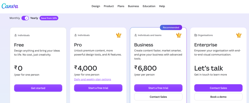 Canva subscription